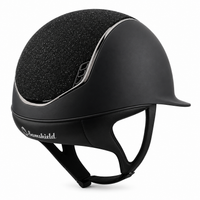 SAMSHIELD Kask jeździecki Shadowmatt 2.0 Crystal Fabric Swarovski Chrome Black