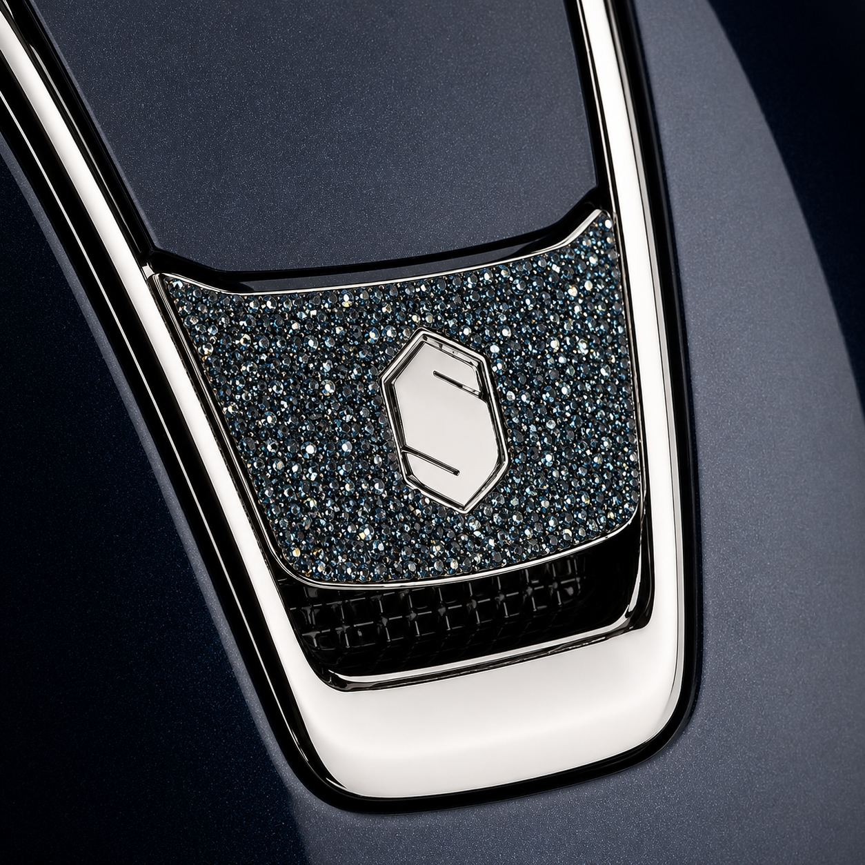 SAMSHIELD Kask jeździecki Miss Shield Shadowglossy 2.0 Crystal Fabric Swarovski Ocean Depth