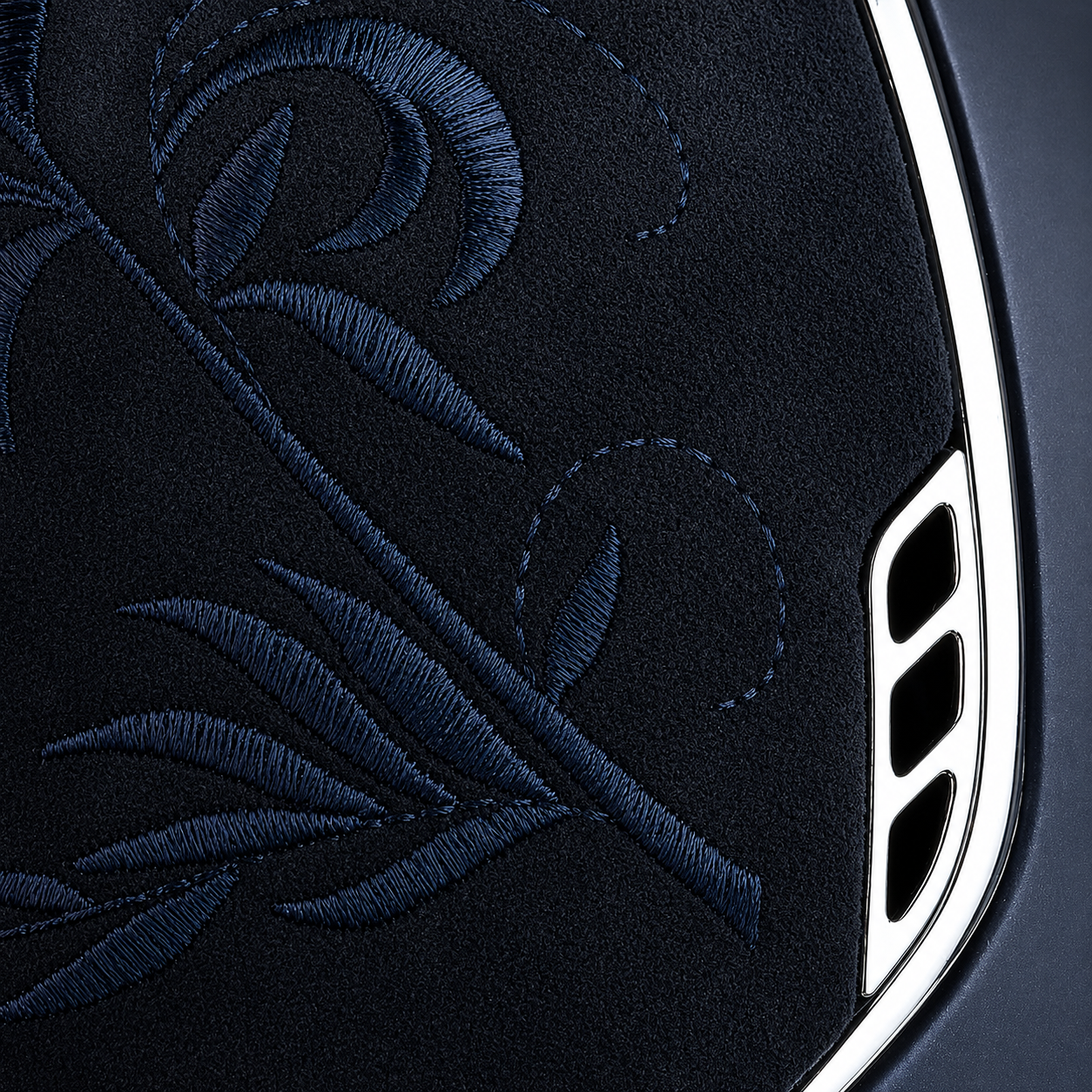 SAMSHIELD Kask jeździecki Shadowmatt 2.0 Embrodery Crystal Fabric Silver Navy