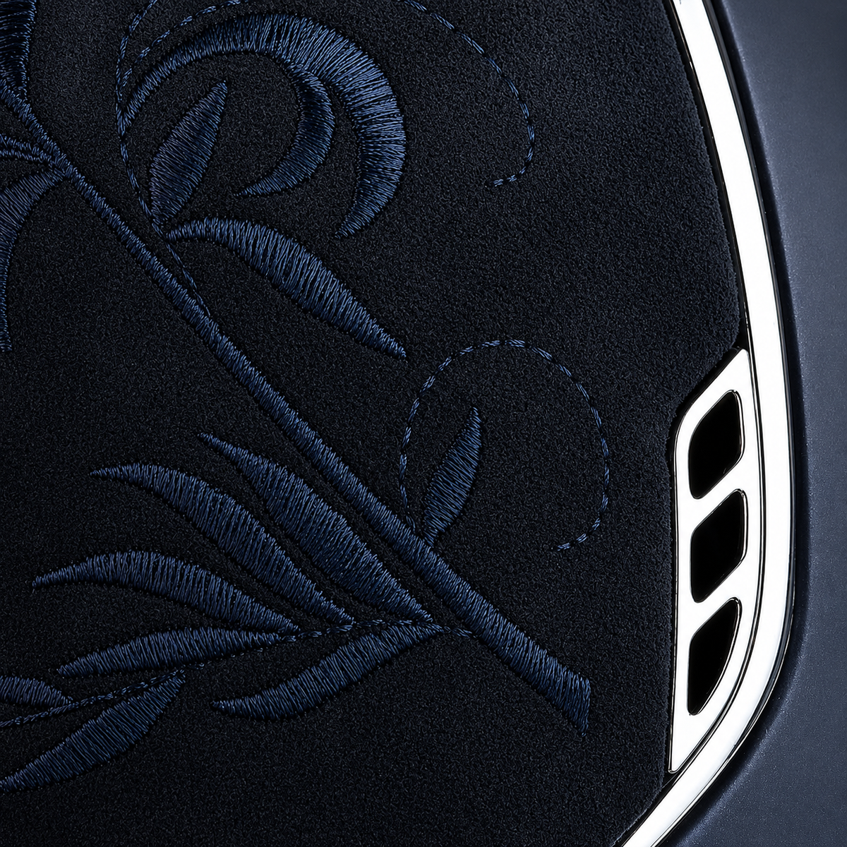 SAMSHIELD Kask jeździecki Shadowmatt 2.0 Embrodery Crystal Fabric Silver Navy