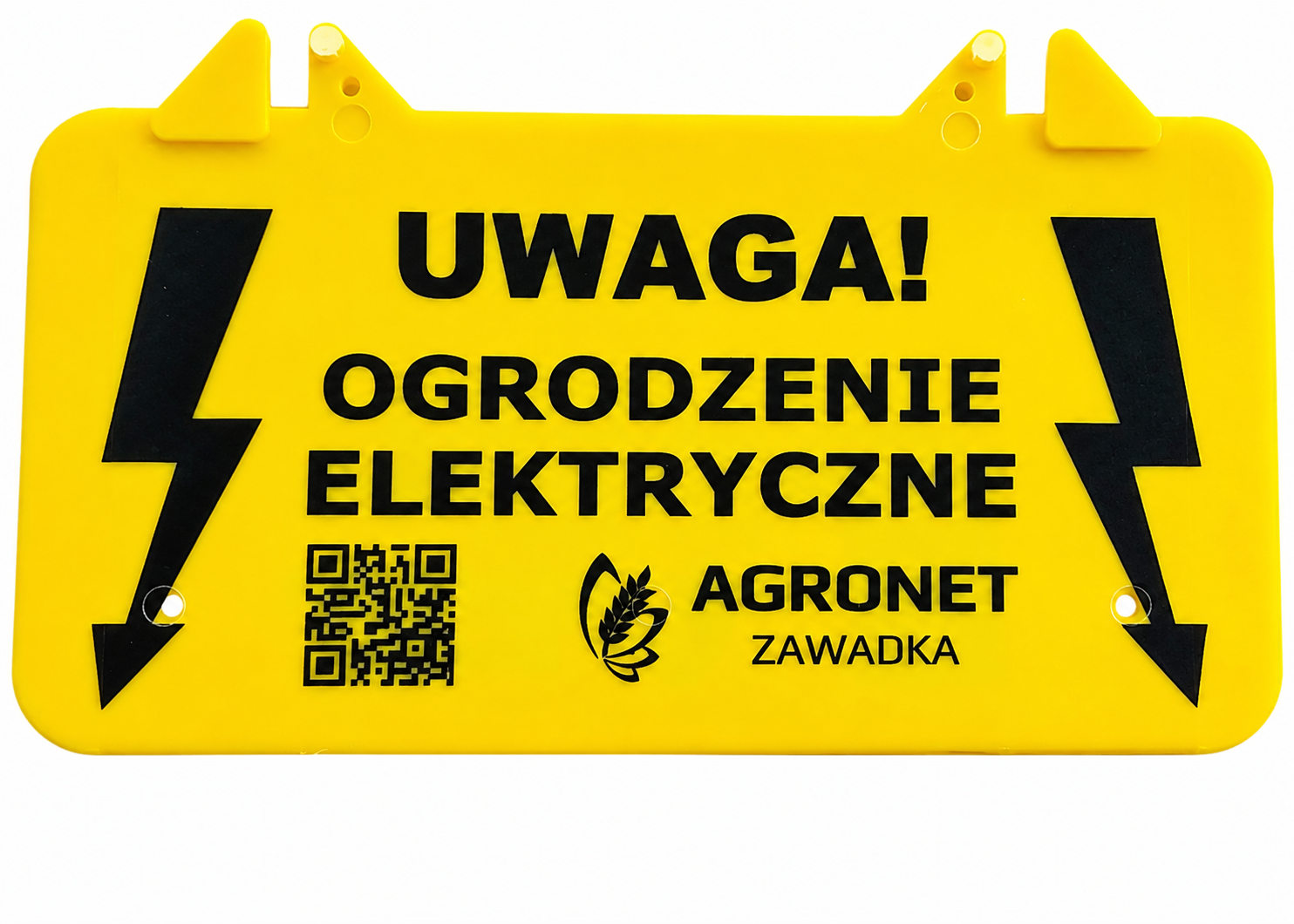 Tabliczka ostrzegawcza do ogrodzeń elektrycznych 10 x 20 cm