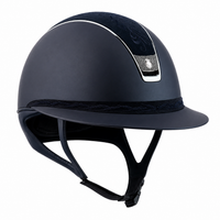 SAMSHIELD Kask jeździecki Shadowmatt 2.0 Embrodery Crystal Fabric Silver Navy