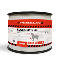 Taśma do pastucha POMELAC Economy S-40 200 m biała