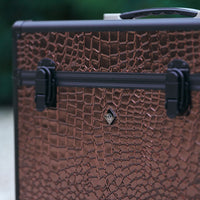 Imperial Riding Skrzynka do szafki stajennej Basic Slim Line Brown-Brown Croco z wyściółką EVA