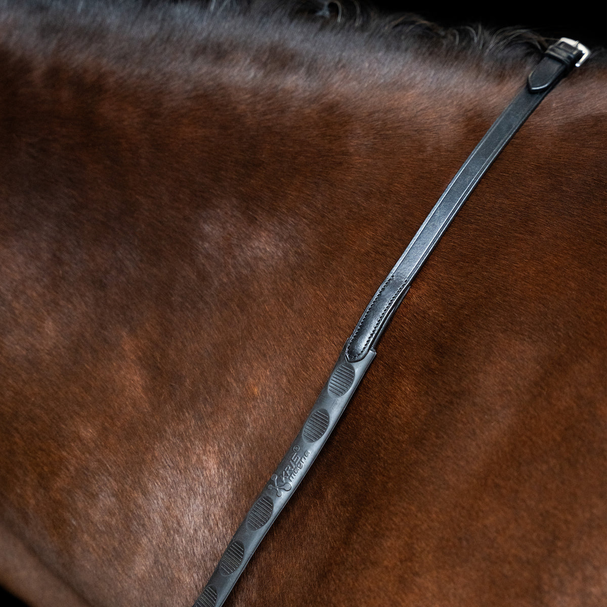 Imperial Riding Wodze gumowe z uchwytami Black