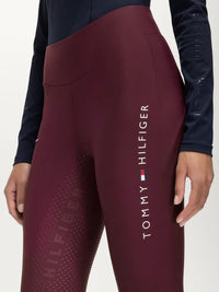 Tommy Hilfiger A/W 26 Legginsy jeździeckie z pełnym lejem Elmira Winter Deep Burgundy