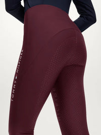 Tommy Hilfiger A/W 26 Legginsy jeździeckie z pełnym lejem Elmira Winter Deep Burgundy