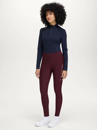 Tommy Hilfiger A/W 26 Legginsy jeździeckie z pełnym lejem Elmira Winter Deep Burgundy