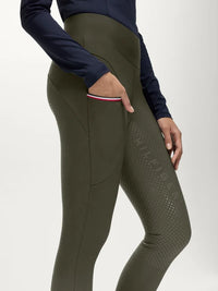 Tommy Hilfiger A/W 26 Legginsy jeździeckie z pełnym lejem Elmira Winter Camo Green