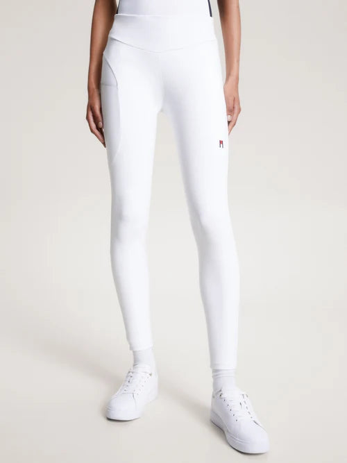 Tommy Hilfiger A/W 26 Legginsy całoroczne Elmira Full Grip TH Optic White