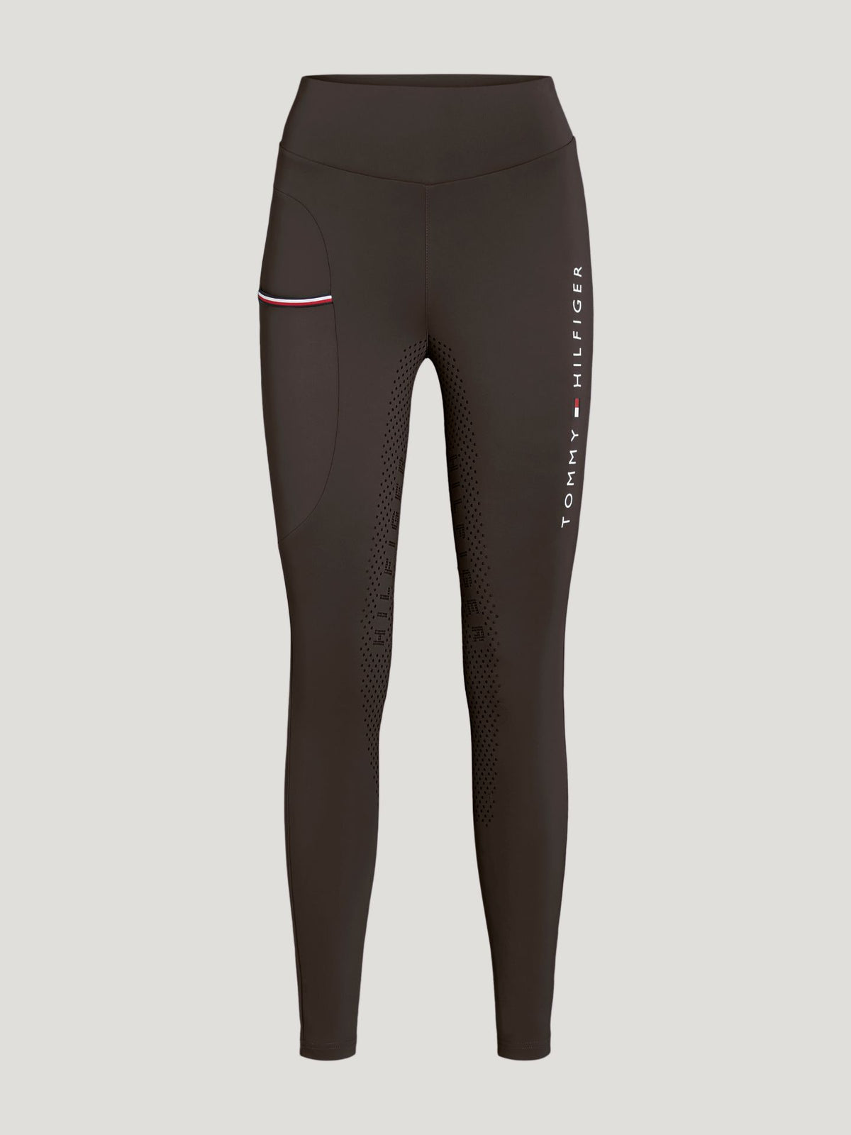 Tommy Hilfiger A/W 26 Legginsy całoroczne Elmira pełny lej Cacao