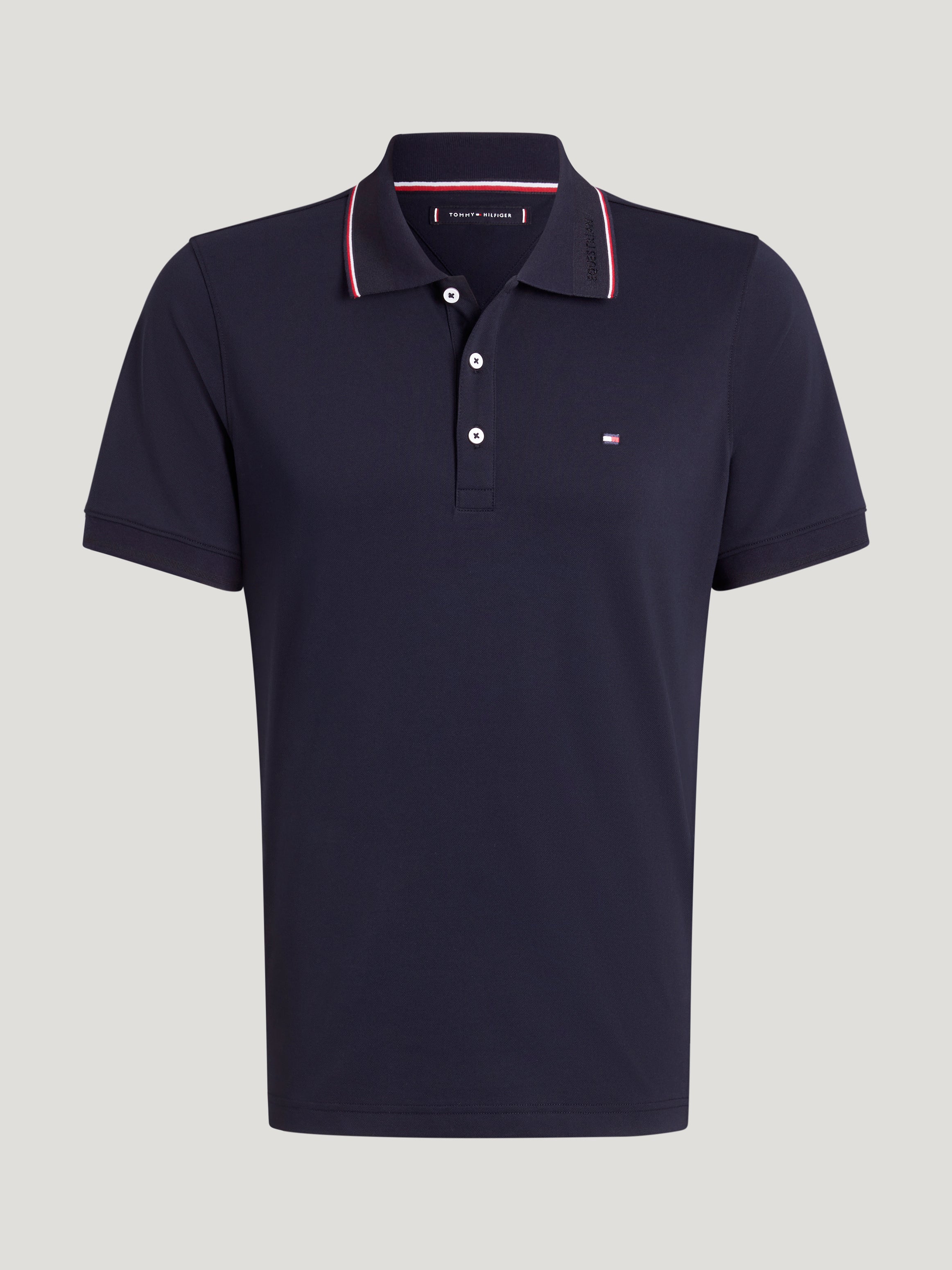 Koszulka polo Tommy Hilfiger Harrison Pique z krótkim rękawem DESERT SKY