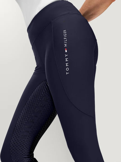 Tommy Hilfiger A/W 26 Legginsy jeździeckie Devon Full Grip Desert Sky