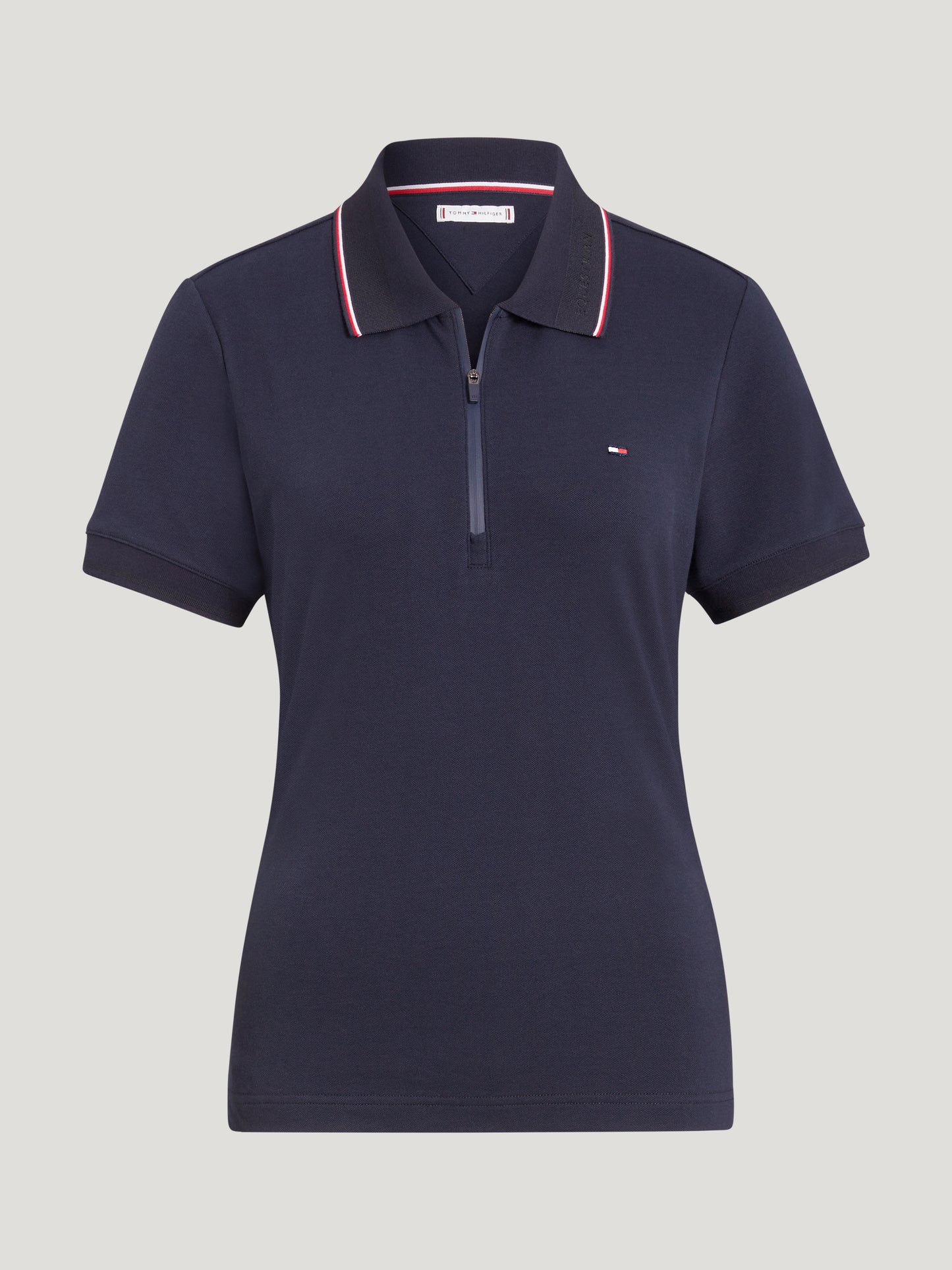Koszulka polo Tommy Hilfiger Camden z zamkiem I krótkim rękawem
