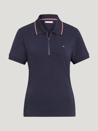Koszulka polo Tommy Hilfiger Camden z zamkiem I krótkim rękawem