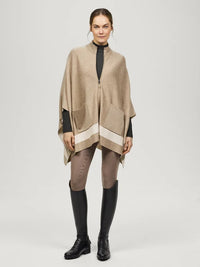 Tommy Hilfiger A/W 26 Peleryna dzianinowa Greenwood Taupe