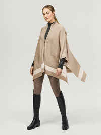 Tommy Hilfiger A/W 26 Peleryna dzianinowa Greenwood Taupe