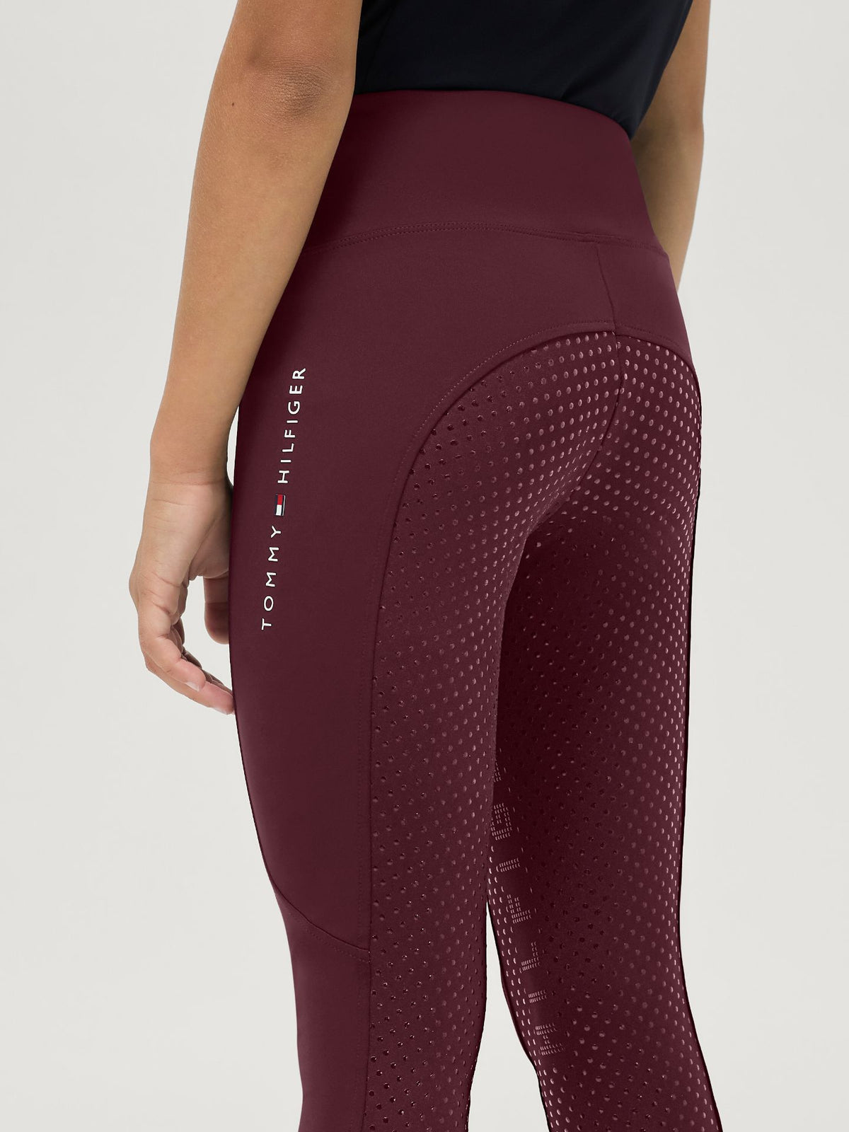 Tommy Hilfiger A/W 26 Legginsy młodzieżowe Devon Full Grip Deep Burgundy