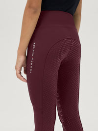 Tommy Hilfiger A/W 26 Legginsy młodzieżowe Devon Full Grip Deep Burgundy