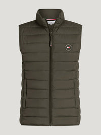 Tommy Hilfiger A/W 26 Kamizelka pikowana młodzieżowa Serano Camo Green