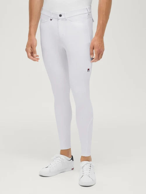 Tommy Hilfiger A/W 26 Bryczesy męskie Stanton Knee Grip TH Optic White
