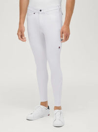 Tommy Hilfiger A/W 26 Bryczesy męskie Stanton Knee Grip TH Optic White