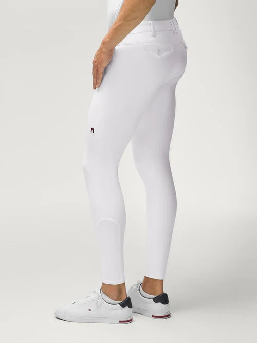 Tommy Hilfiger A/W 26 Bryczesy męskie Stanton Knee Grip TH Optic White