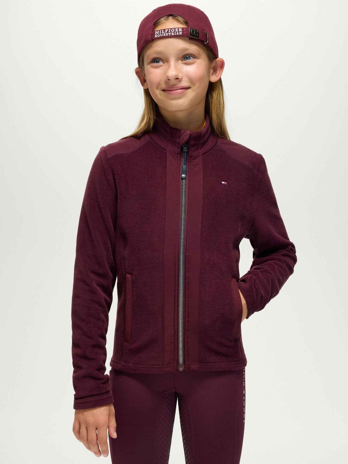 Tommy Hilfiger A/W 26 Bluza polarowa młodzieżowa Elmonte Deep Burgundy