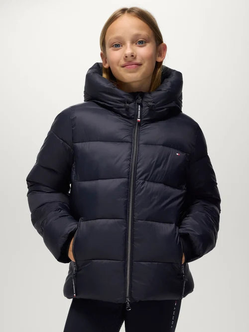 Tommy Hilfiger A/W 26 Kurtka pikowana Glendale Junior Desert Sky