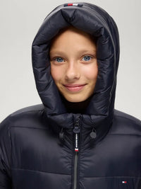 Tommy Hilfiger A/W 26 Kurtka pikowana Glendale Junior Desert Sky