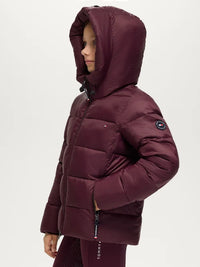 Tommy Hilfiger A/W 26 Kurtka pikowana Glendale Junior Deep Burgundy