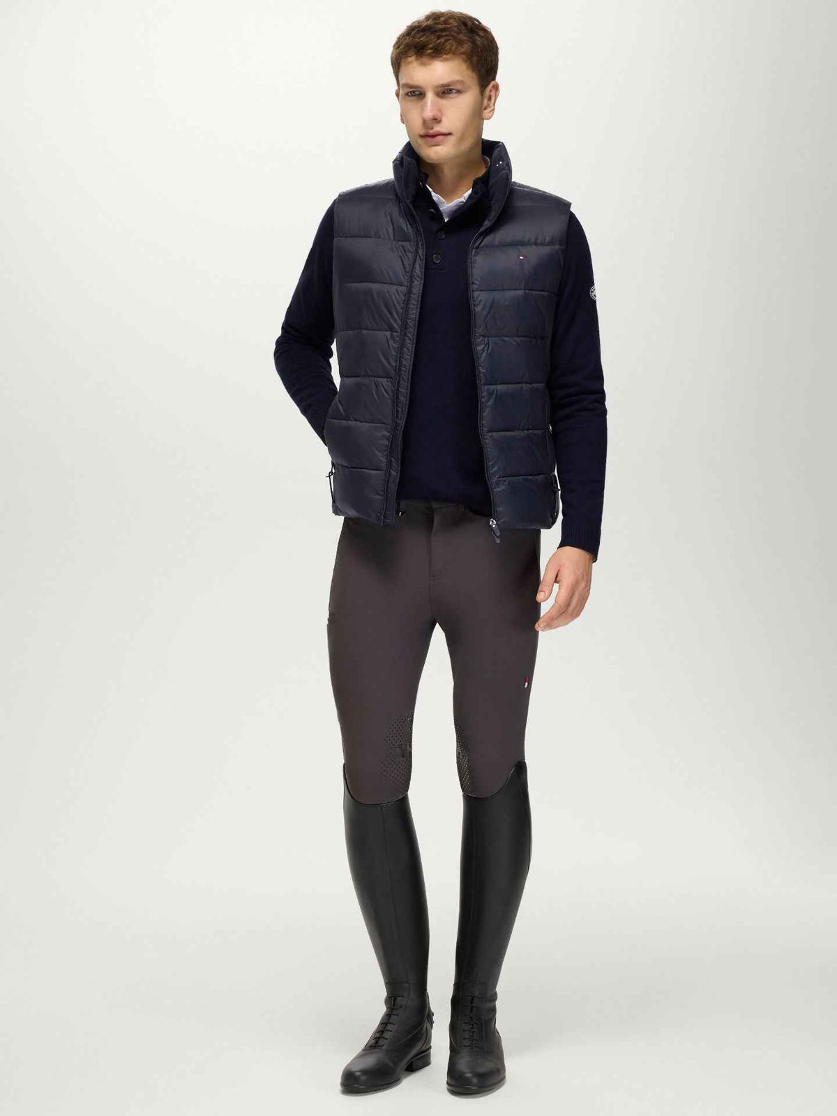 Tommy Hilfiger A/W 26 Kamizelka pikowana męska Anders Desert Sky