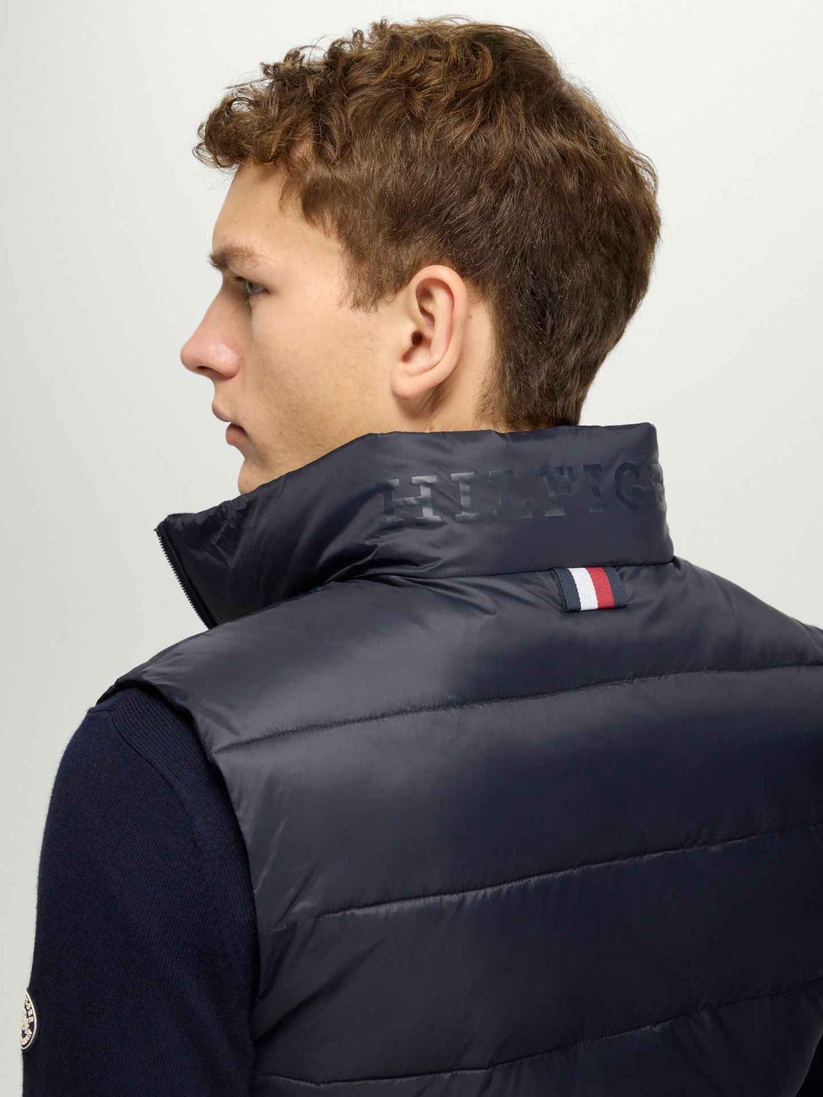 Tommy Hilfiger A/W 26 Kamizelka pikowana męska Anders Desert Sky