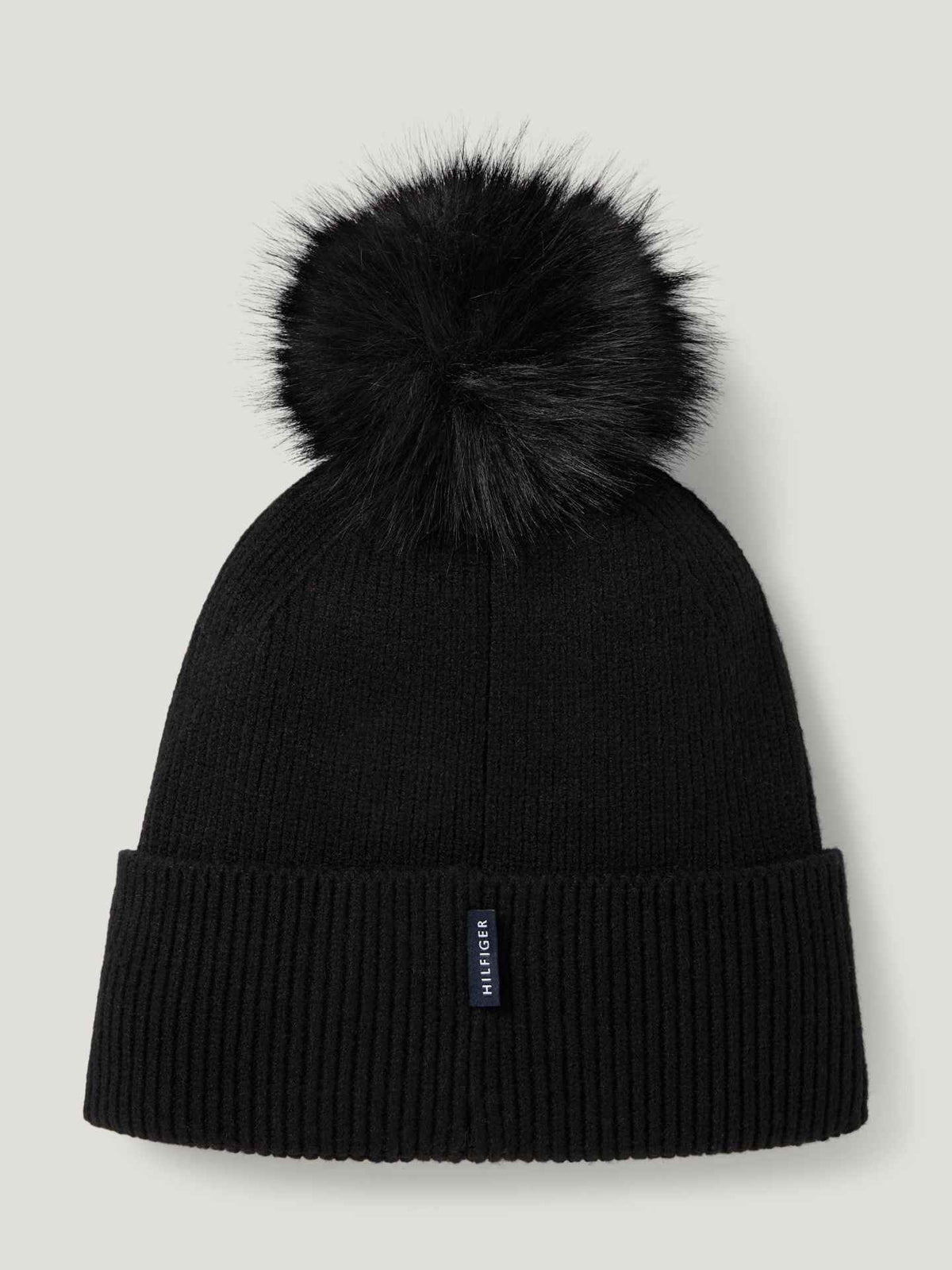 Tommy Hilfiger A/W 26 Czapka pom pom Daly Strass Black