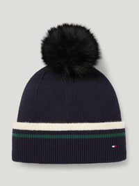 Tommy Hilfiger A/W 26 Czapka pom pom Dean Desert Sky