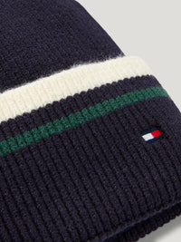 Tommy Hilfiger A/W 26 Czapka pom pom Dean Desert Sky