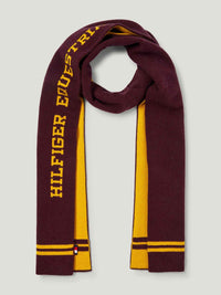 Tommy Hilfiger A/W 26 Szal Vanderbilt Varsity Deep Burgundy