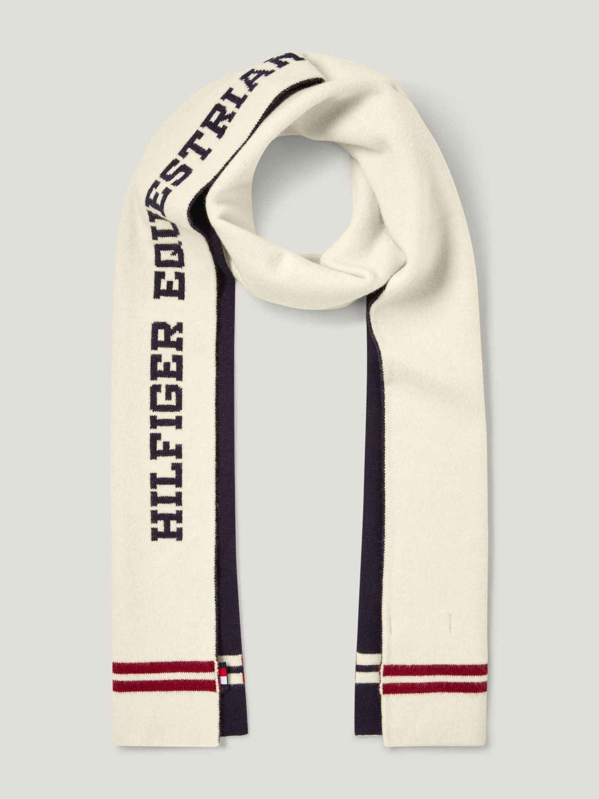 Tommy Hilfiger A/W 26 Szal Vanderbilt Varsity Ecru