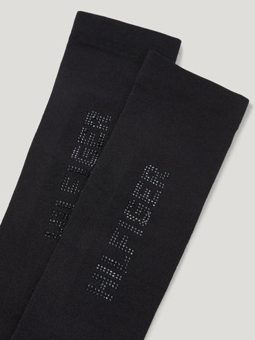 Tommy Hilfiger A/W 26 Podkolanówki Keddie Rhinestone Black