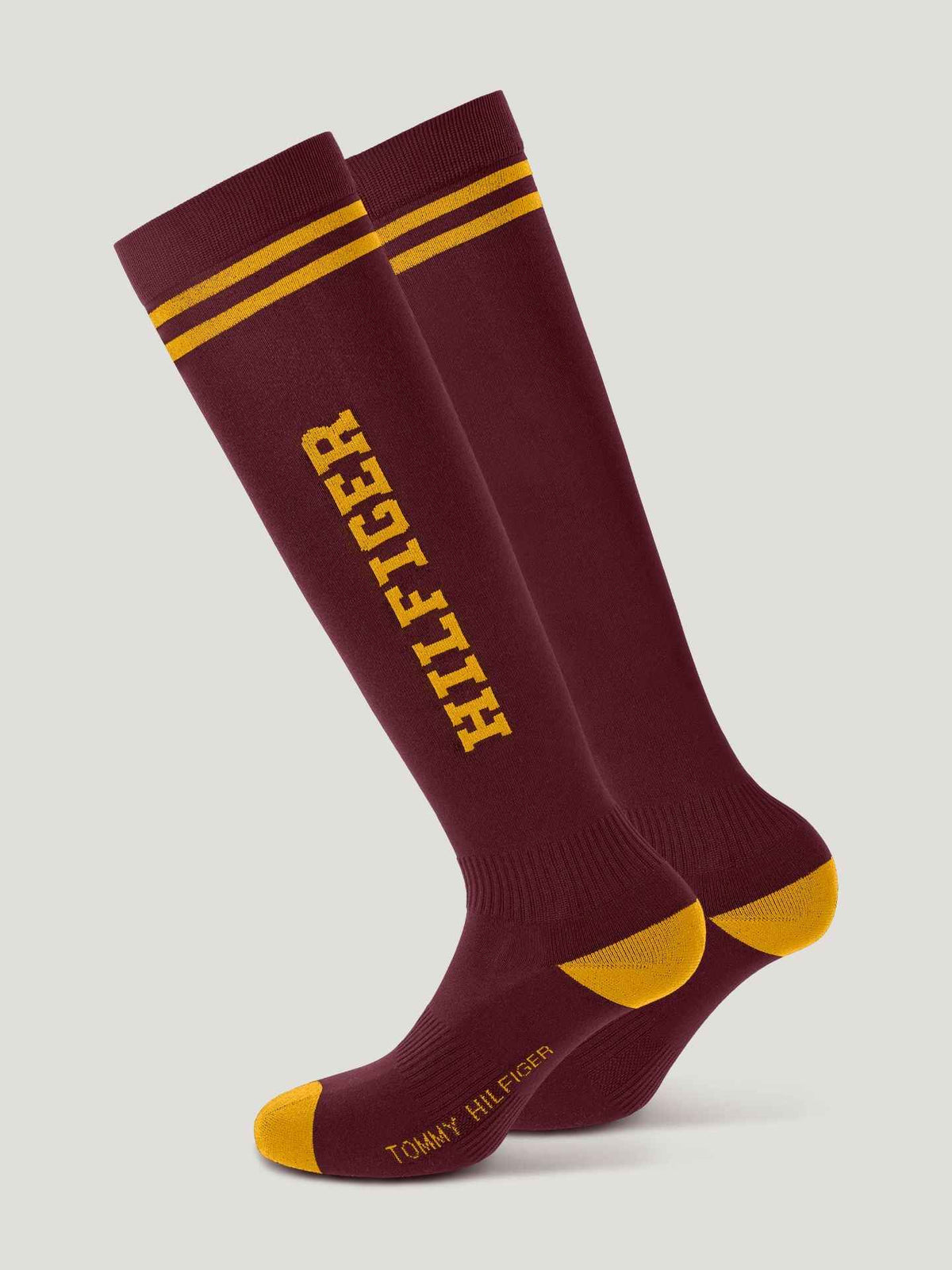 Tommy Hilfiger A/W 26 Podkolanówki jeździeckie Drexel College Deep Burgundy