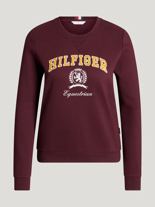 Tommy Hilfiger A/W 26 Bluza Campus Deep Burgundy
