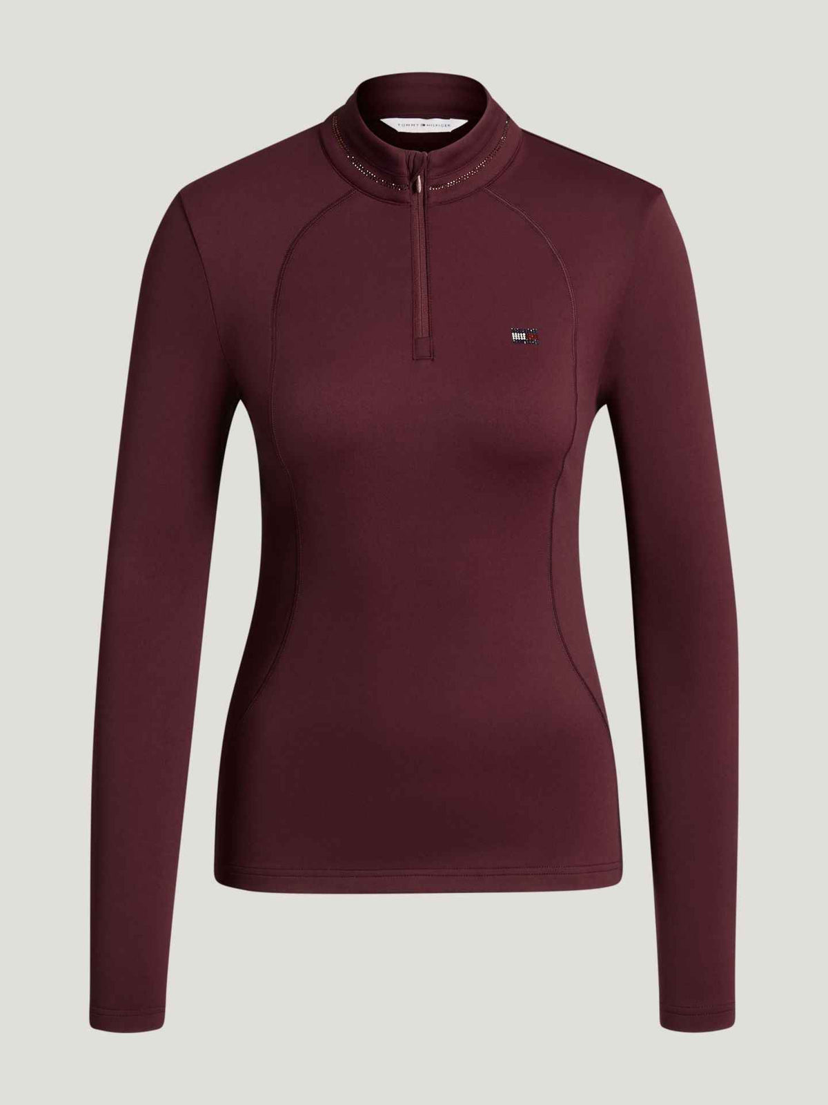 Tommy Hilfiger A/W 26 Bluza treningowa Cady Strass Deep Burgundy