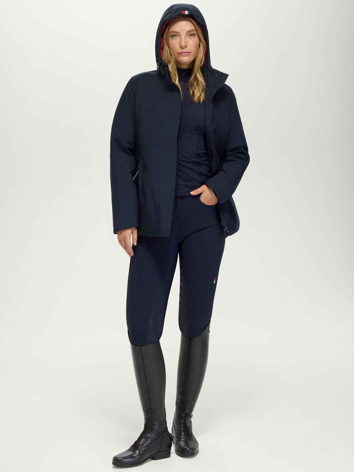 Tommy Hilfiger A/W 26 Parka Palisade kompatybilna z airbagiem Desert Sky