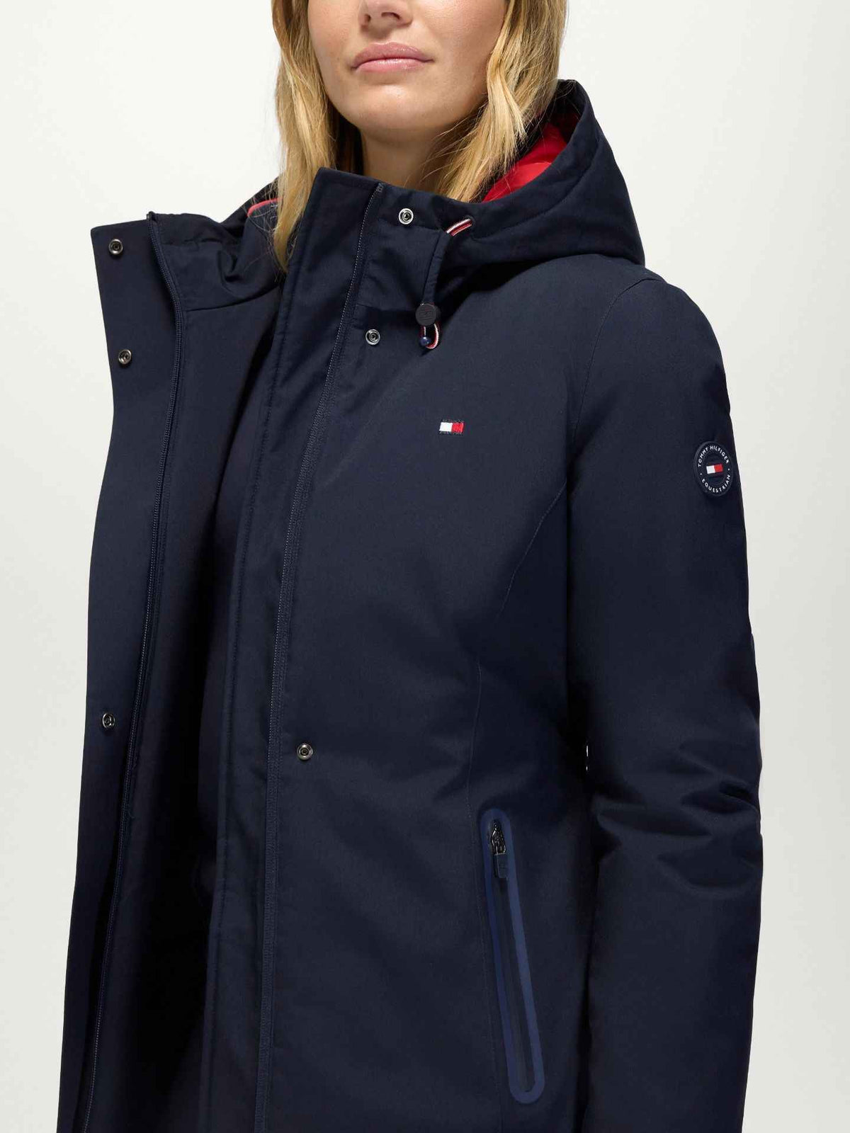 Tommy Hilfiger A/W 26 Płaszcz jeździecki Loma Desert Sky
