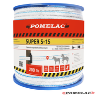 Taśma Pomelac do ogrodzeń elektrycznych Super S15