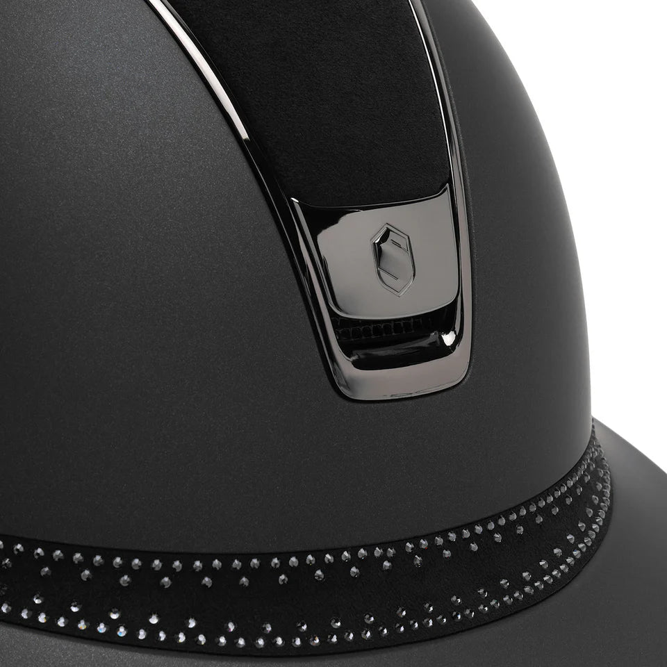 SAMSHIELD Kask jeździecki Miss Shield 2.0 Shadowmatt Tiara Crystal Band Black