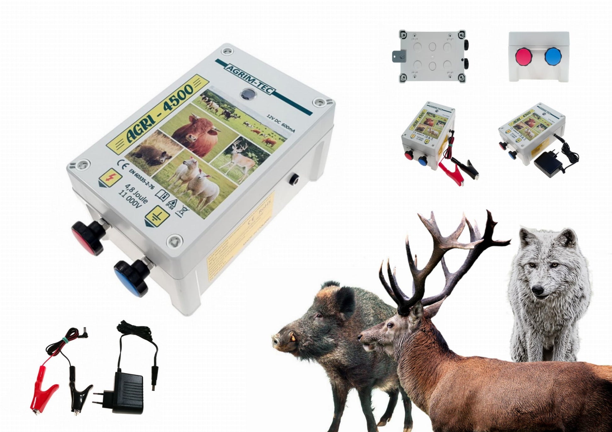Pastuch elektryczny polski elektryzator uniwersalny Agri 4500 - 4,8 Juli - Cavalo