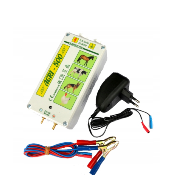 Pastuch elektryczny polski elektryzator uniwersalny Agri-500 12V/230V - Cavalo