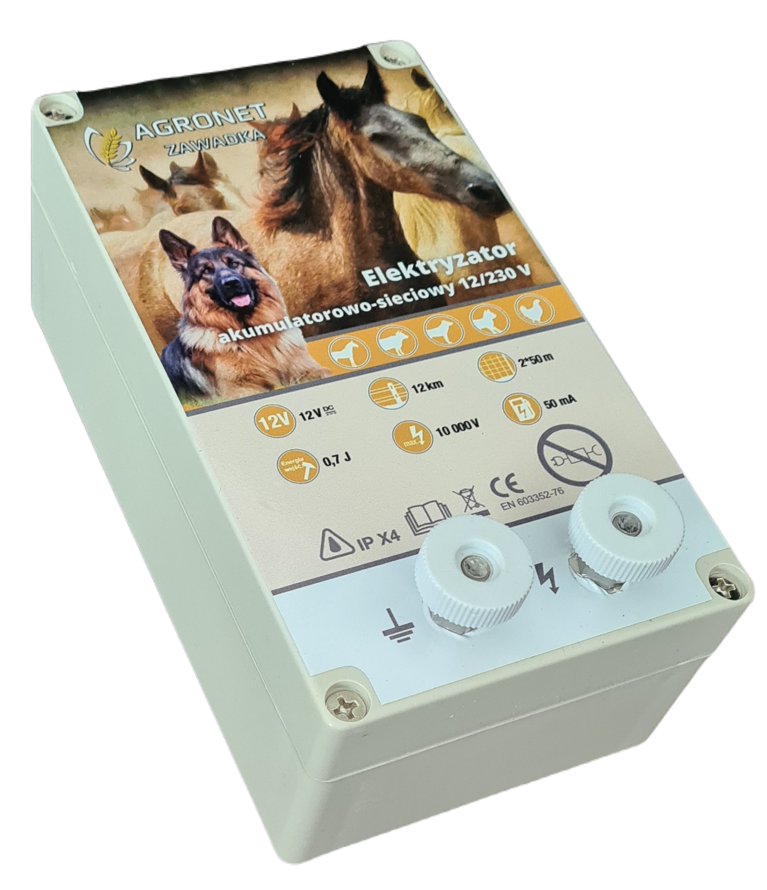 Elektryzator 230/12V Agronet AS200 Dual 0,7J - Cavalo