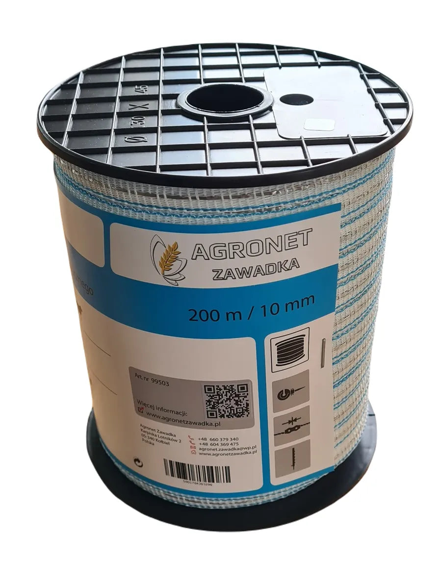 Taśma dla koni Agronet Super T10-W 200 m - Cavalo Polski Producent
